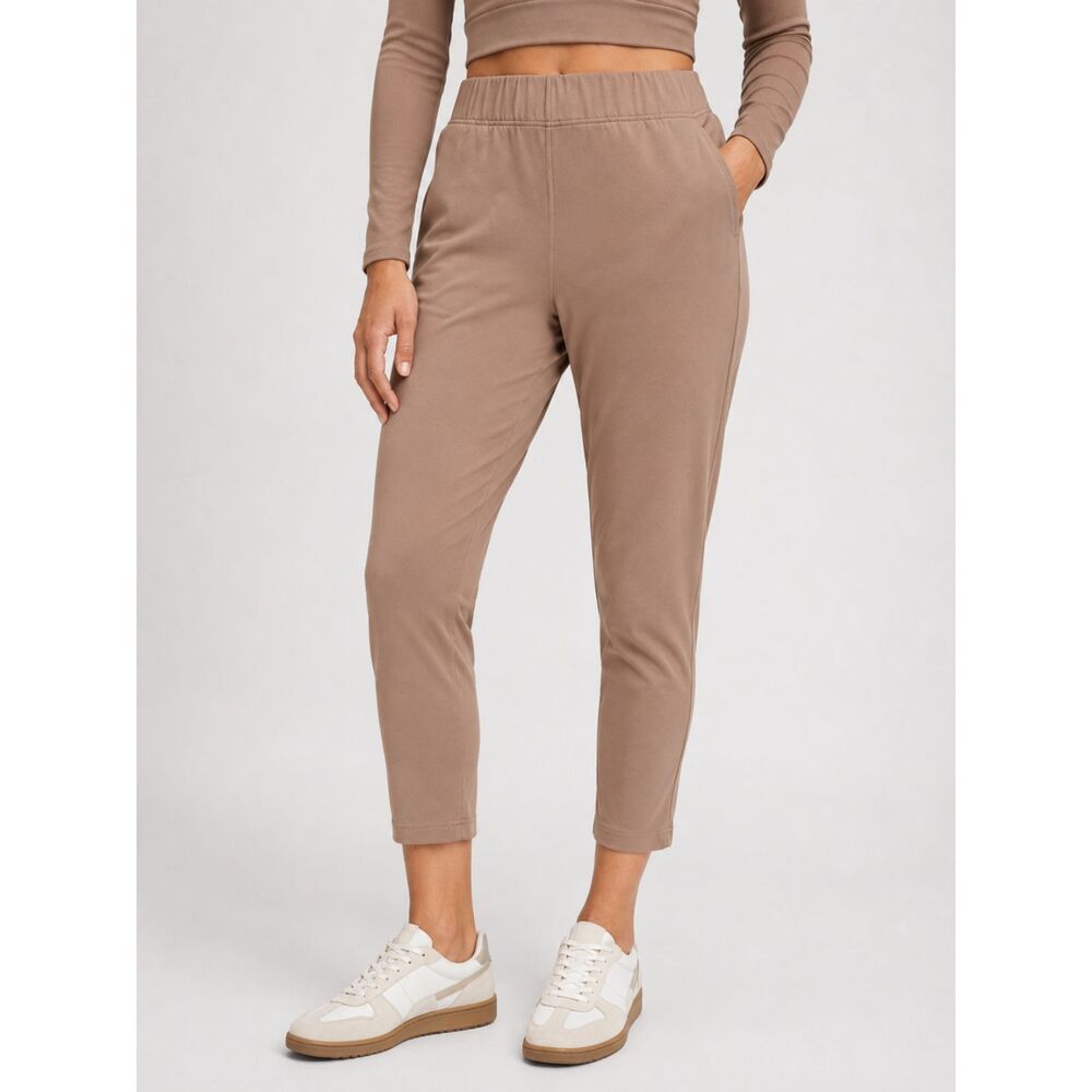 Aritzia Babaton Weekender Pant Taupe High Rise Pull On Travel Pants Size M